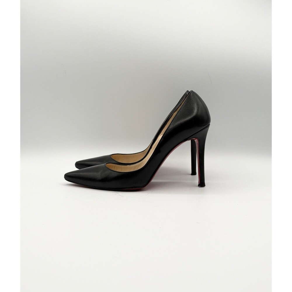 Christian Louboutin Black Leather Pointed Toe Heels New Decoltissimo Size EU 35 - Picture 2 of 13